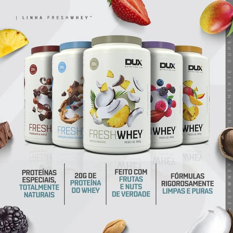 fresh whey chocolate belga e avela pote 900 g em Promoção na