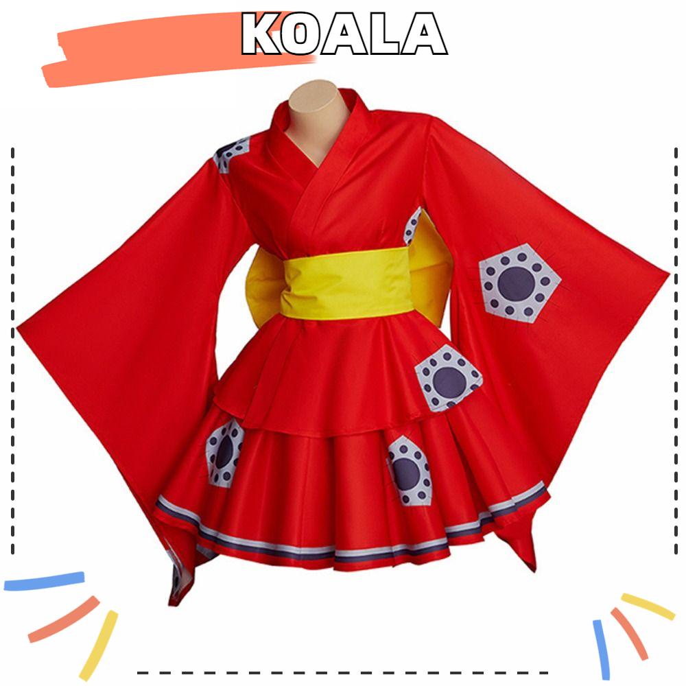 Fantasia Cosplay De KOALL Luffy , Vestido Red Wano Country Lolita , Com ...