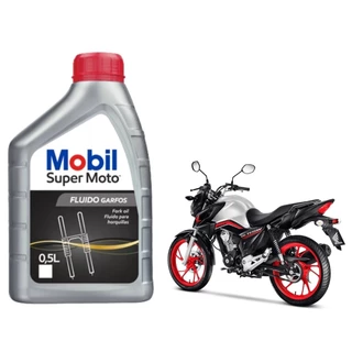 Fluido Hidráulico Óleo Bengala Suspensão Mobil Sae 10w Cg Titan Xre Cb Falcon 500 Ml