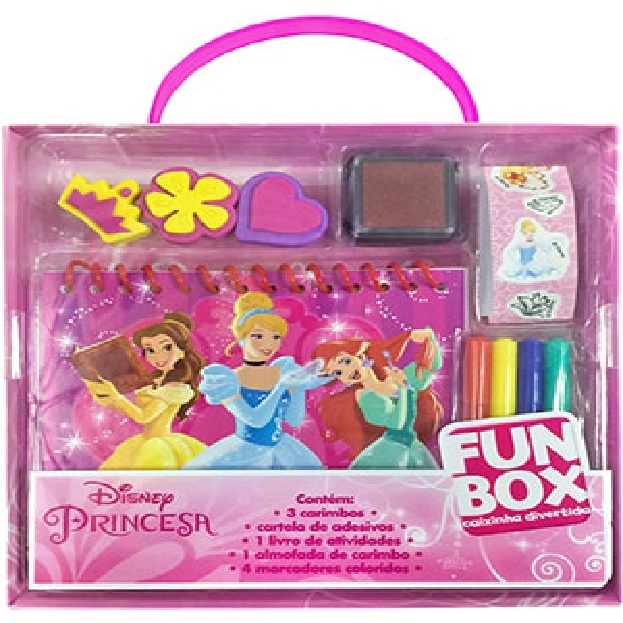 Kit Box De Atividades Disney Princesas Infantil Com Jogos de Carta 4 Anos  Menino Menina Copag