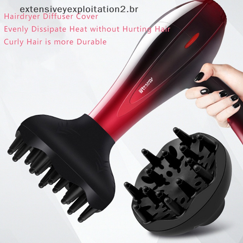 Difusor de secador de cabelo, acessório universal para secador de cabelo,  cacheado ou ondulado adaptável para secadores de salão de beleza