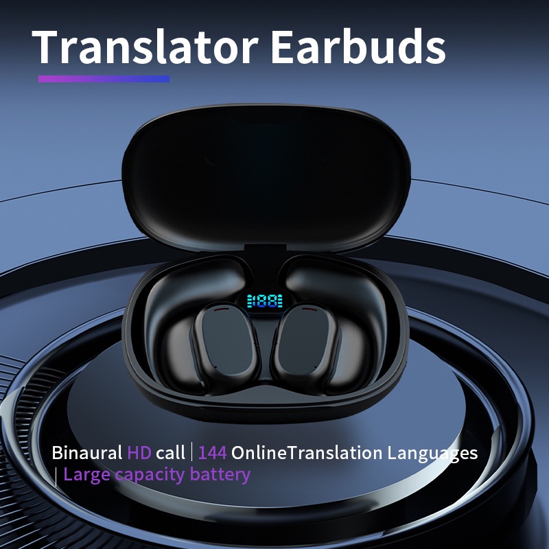 2023 B66 Fones De Ouvido De Tradução 144 Idiomas Instantânea Tradutor De Voz Inteligente Sem Fio Bluetooth Fone
