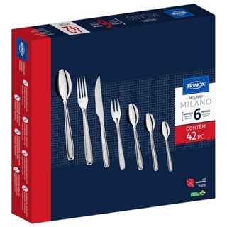 Faqueiro Brinox Milano 42 Peças Inox 5123/118