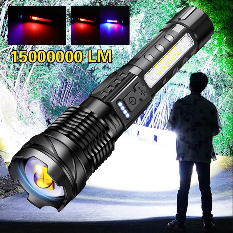 Lanterna Laser x9r de titânio/Lanterna Recarregável Super Poderoso 50000000 Holofote Lanterna tática militar titanium faroletes