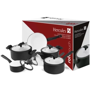 CONJUNTO PANELA 5PC PRETO HERCULES PA300-5PPR