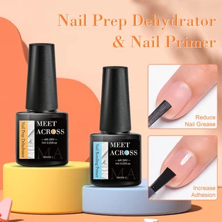 🔥MEET ACROSS Desidratador Prep Nail Primers De Ligação Das Unhas 7ml Esmalte De Unha Longa Duração em Oferta na Shopee