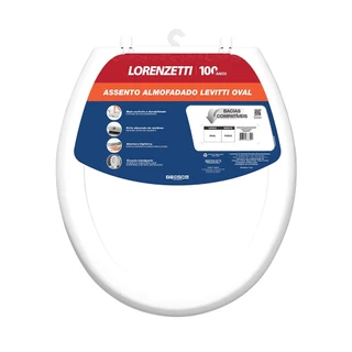 Assento sanitario almofadado lorenzetti levitti oval branco