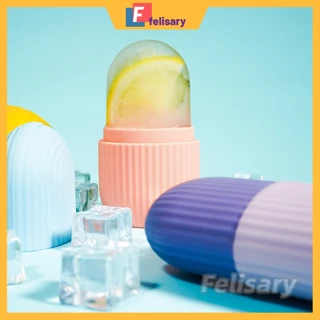 Pacote de gelo para cuidados com a pele, ferramenta de beleza, silicone, cubo de gelo, gelo, bolas de gelo, rolo facial, massageador FELYr