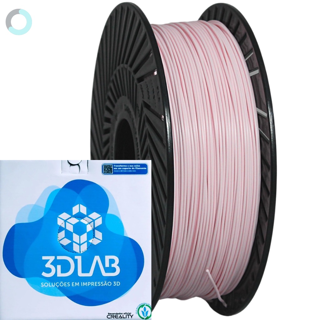 Filamento PLA Rosa Bebe 1.75mm 3DLab para impressora 3D 1Kg