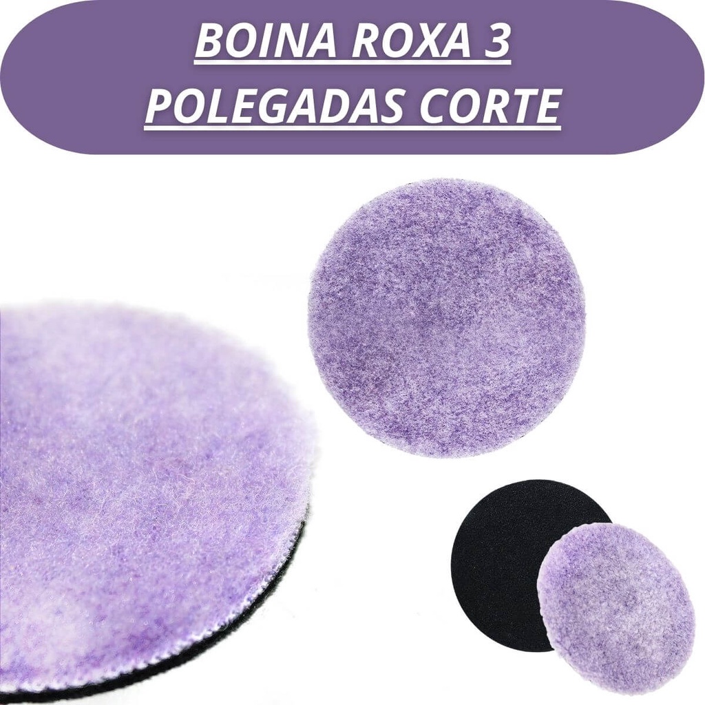 BOINA DE LÃ ROXA 3 POLEGADAS CORTE ROTTA | Shopee Brasil