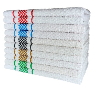 Kit 10 Pano de Prato/Copa Atoalhado Premium Para Cozinha 45x70cm 100% Algodão Felpudo 370g/m² Mega Absorção