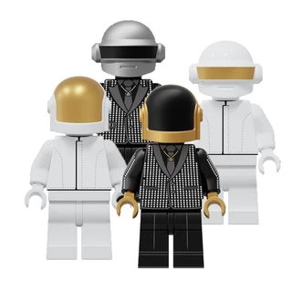 Daft Punk Grupo Francês DJ Banda Electronica Robôs Música Mini Blocos De Construção Figura Brinquedos Kids Gift