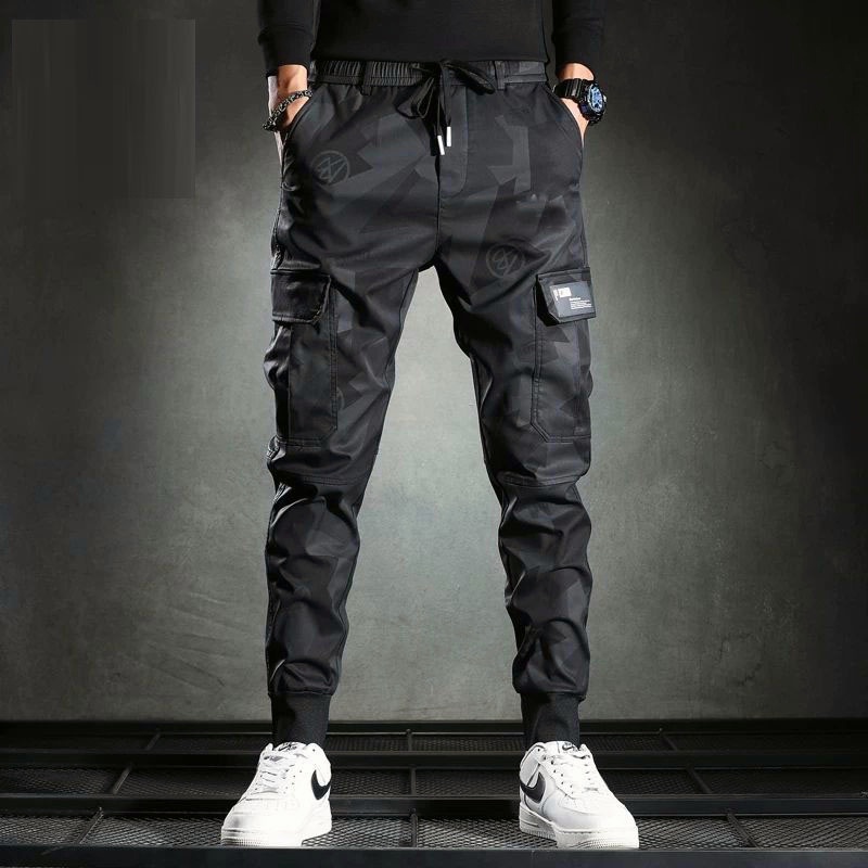 Calça Cargo Masculina De 6 Bolsos Camuflagem Casual Com Vários Calças De Trabalho