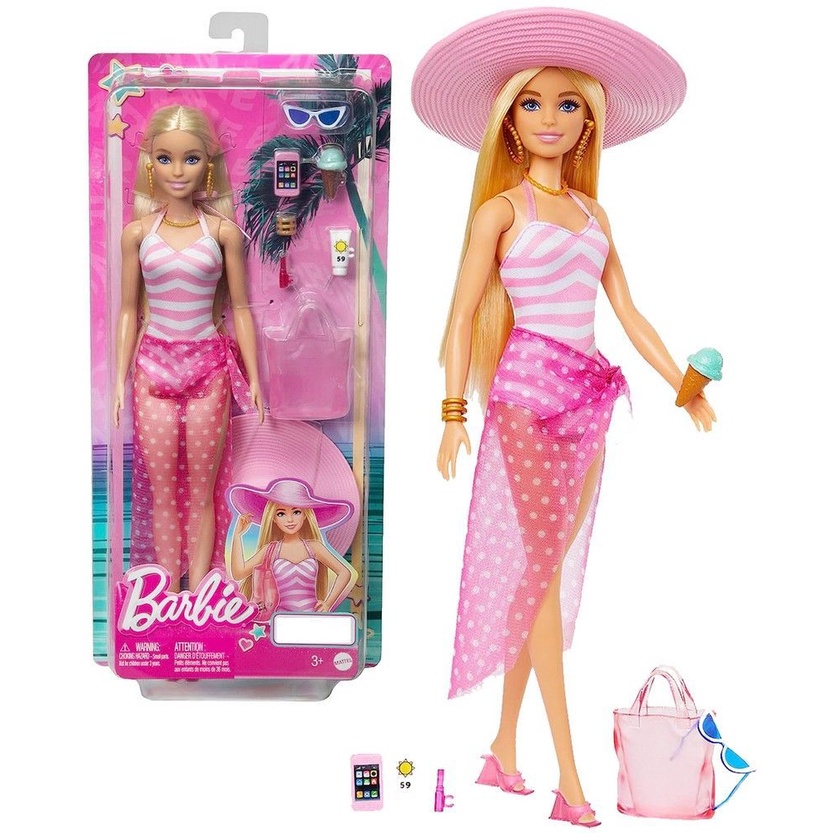 Boneca Barbie Filme Dia de Praia e Acessórios Mattel