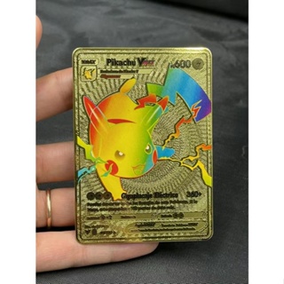 ✨【Direct sales】✨Cartas De Metal Pokemon Dourado Versão Espanhola Vastro  Vmax GX Pikachu Charizard Lugia Arceus Kids Collection Cartões De Jogo De  Presentes