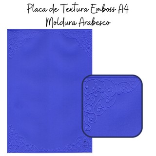 Placa de Textura Relevo Emboss Scrapbook A4 Moldura Arabesco | Shopee ...