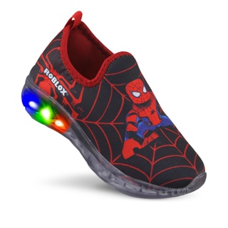 Tênis Infantil De Led Roblox Homem Aranha Luzinha Calce