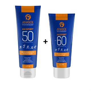 Kit Protetor Solar Anasol Esporte AN SPORT FPS 60 Facial 60ml + Corporal FPS 50 120g