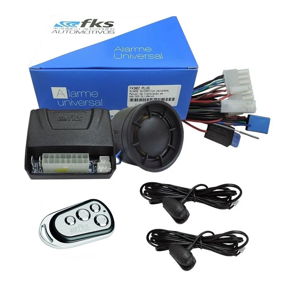 Alarme Universal Automotivo FK 902 PLUS com 1 Controle CR960 FKS ...