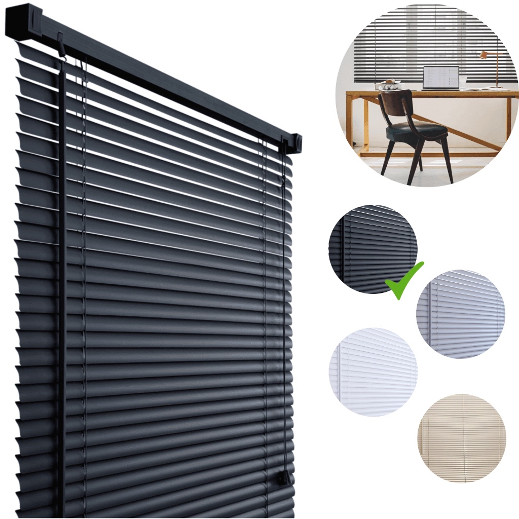 Cortina Persiana para quarto cozinha escritório De pvc Horizontal 100x130cm