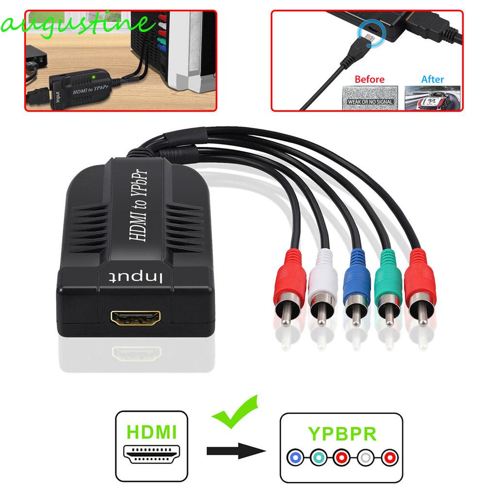 Augusine Pc Tv 1080 P Vídeo R / L Composto De Vídeo Hdmi Para Ypbpr Masculino 5rca Rgb Conversor Componente Conversor / Multicolor