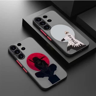 Capa Fosca Para Celular Anti-Choque Ante-Fingerprint Samsung S21 S22 S23 S8 S9 S10 S10E S20 S20FE PLUS LITE ULTRA 5G Naruto Akastsuki Itachi Anime