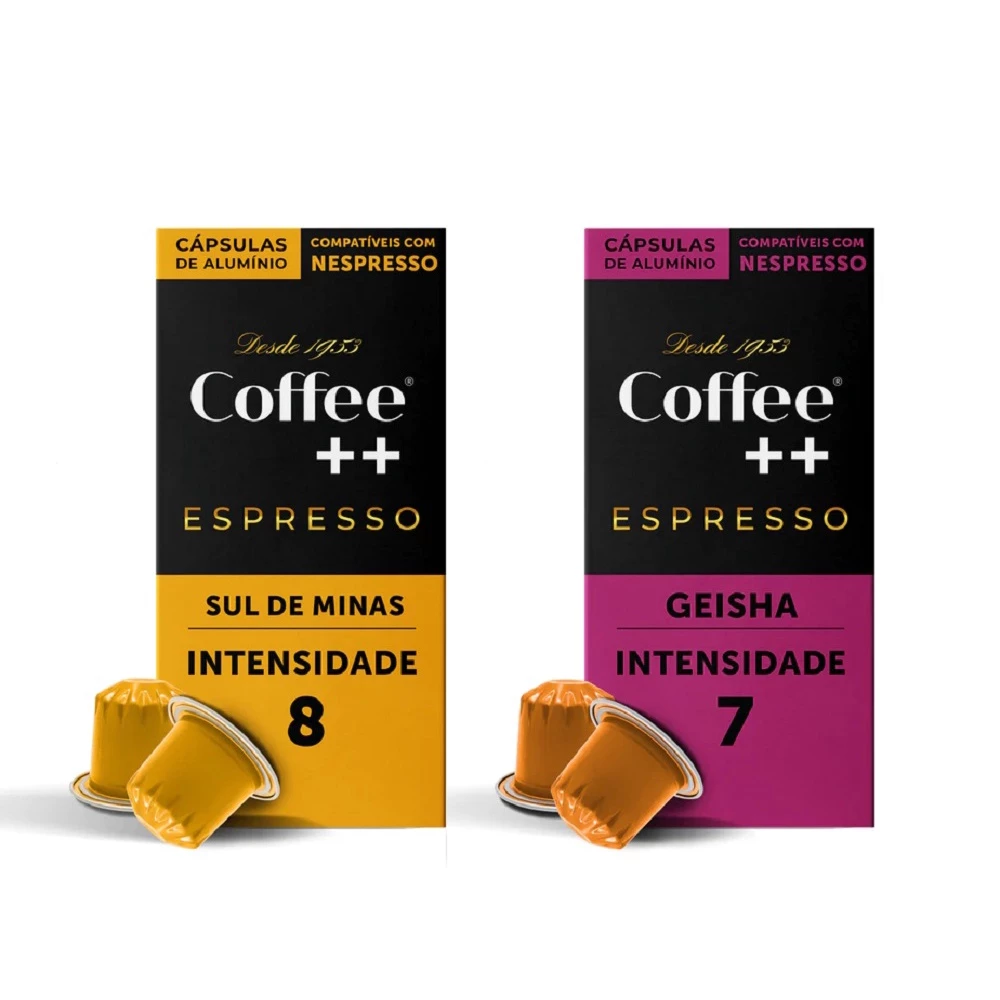 Cápsulas de Café Coffee Mais, compatível com Nespresso, Sul de Minas + Geisha