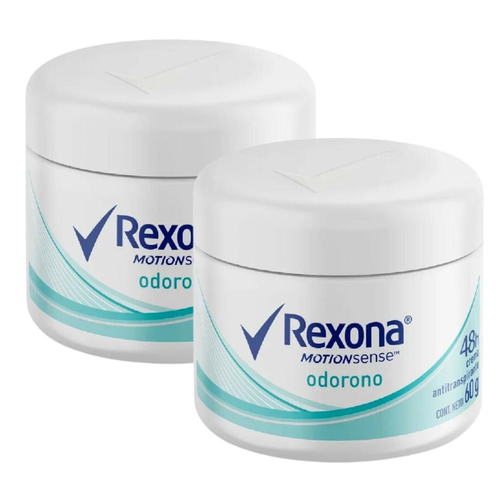 Kit 2 Cremes Antitranspirante Desodorante Odorono Rexona 60g