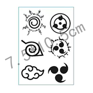 Anime Naruto Tattoo Stickers Akatsuki Sharingan Sasuke Mark Cosplay  Tatuagens À Prova D'água Homem Mulher Halloween Propaganda Acessório De Moda