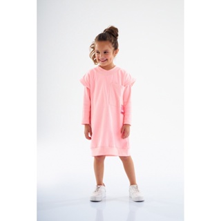 Conjunto Infantil para Meninas com Vestido em Moletom e Blusa em Ribana Up Baby