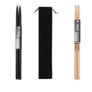 1 par preto 5a bateria bateria clássica de madeira maple e bolsa de transporte instrumento de percussão musical antiderrapante (o saco está vazio