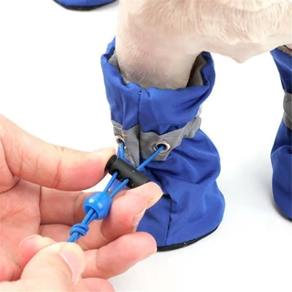 ⭐ Hot 4Pcs Botas Anti-Derrapantes Impermeáveis Para Animais De Estimação/Gato/Filhotes De Chuva 『27 Pets』4Pcs Dog Boots Shoes Anti Slip Waterproof Cat Suppile