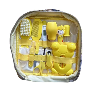 Kit De Cuidados Com O Bebê Saco De Pano Fofo Aspirador Nasal Infantil Termômetro De Unhas Conjunto De 13 Peças Limpeza Diária Para Recém-Nascidos Ferramentas Bebês