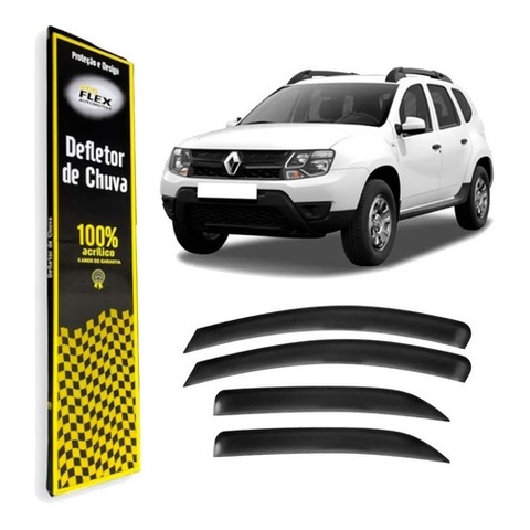 Defletor Calha de Chuva Renault Duster 2011 a 2019 4 Portas Ecoflex