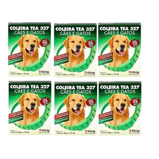 Coleira Tea Konig Grande Porte 57cm AntiPulga Carrapato 6 UN