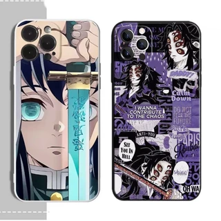Capa Para Telefone Samsung Galaxy S20 FE S21 S22 Plus S23 Ultra Nota 10 Pro 20 Anime Demon Slayer Tokitou Muichirou Silicone Líquido Quadrado Macio À Prova De Choque