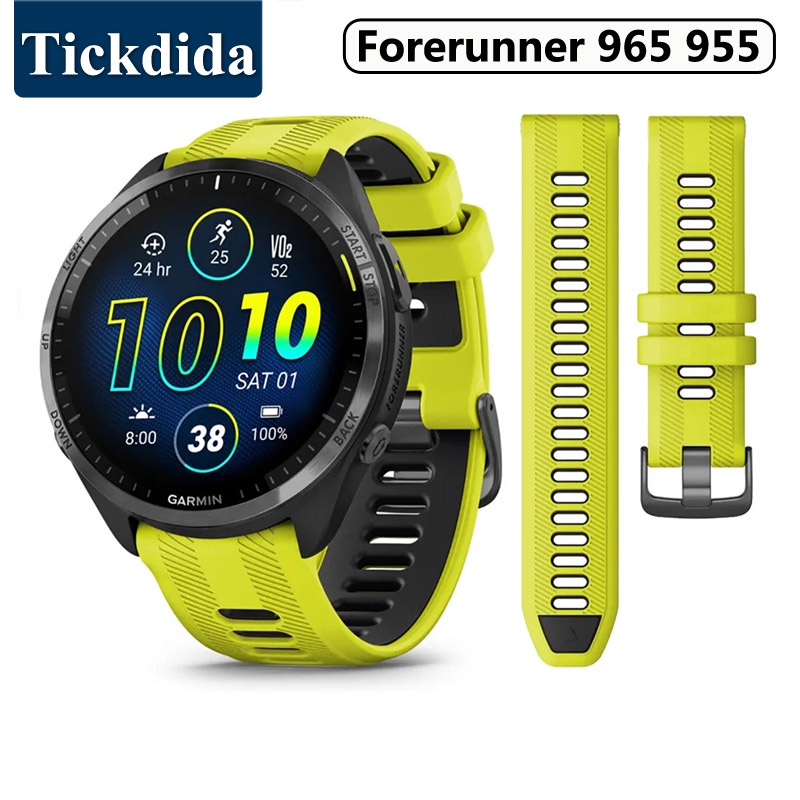 Pulseira De Reposição De Silicone Esportiva Para Garmin Forerunner 965 955 Solar 945 935 745 22mm Relógio