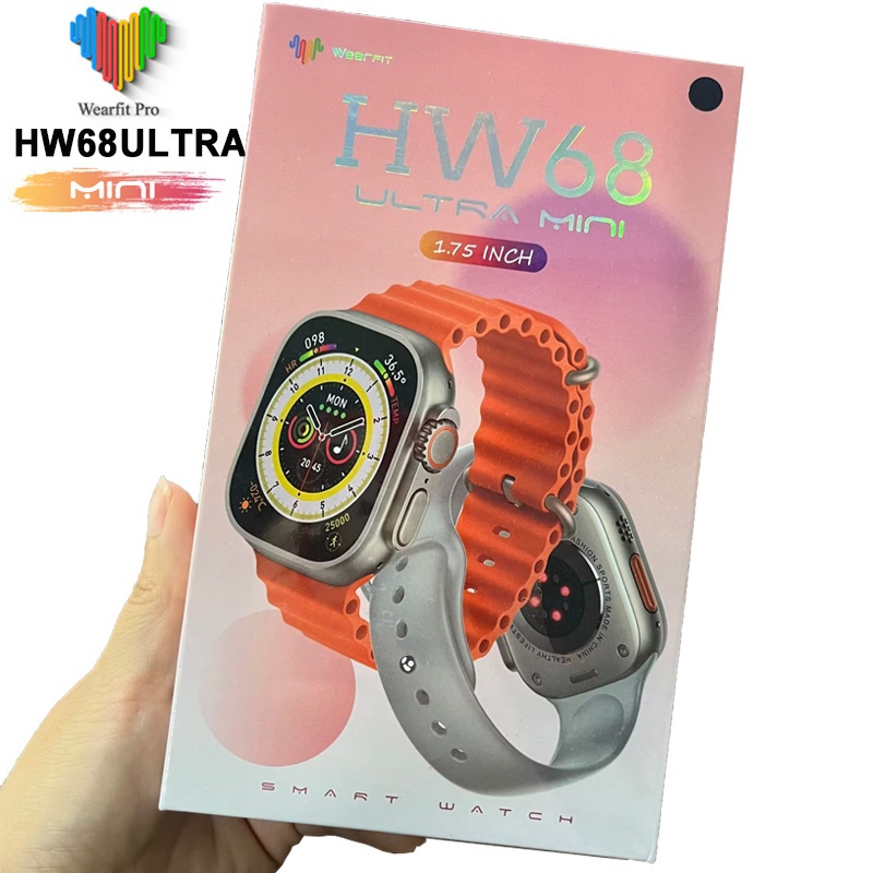 HW68 Ultra mini Smartwatch 41mm Series 8 Temperatura Corporal 2 Pulseiras Original