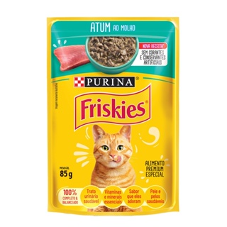 Ração Úmida Nestle Purina Gatos Friskies Atum ao Molho Sachê 85g