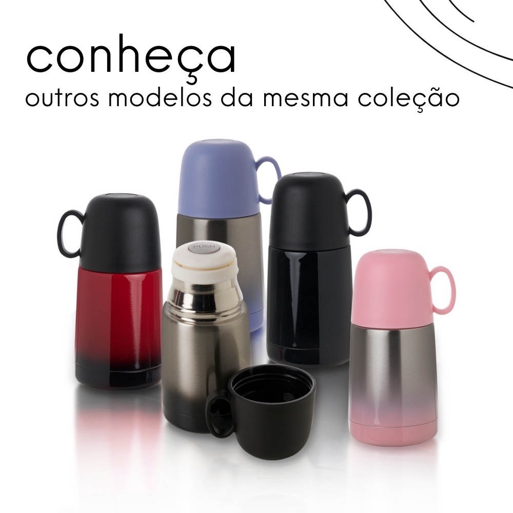 Bule Garrafa Termica 250ml Colorida Pequena Mini 250ml