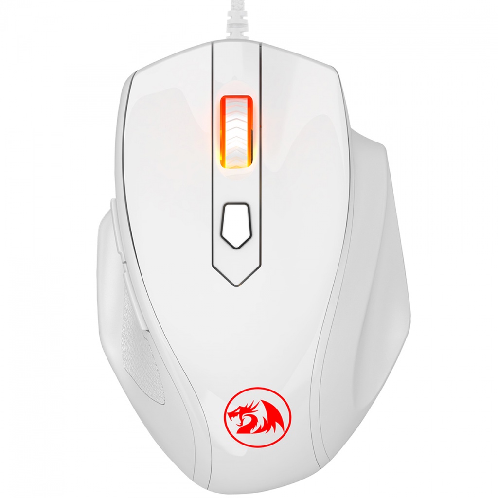 Mouse Gamer Redragon Tiger 2 3200 DPI 6 Botões LED Vermelho White M709W