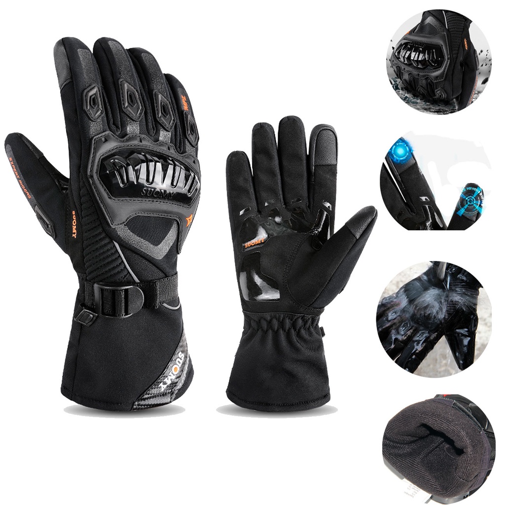 Luva Moto Impermeável Motociclista Cano Longo Termica | Shopee Brasil