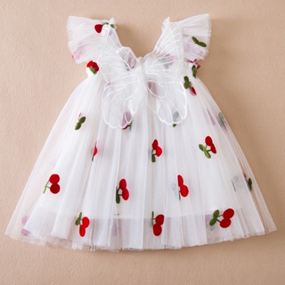 WFRV Vestido De Bebê Para Meninas De 1 Aniversário Verão Tulle puff Festa Casual Princesa Toddler