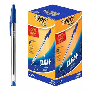 Caneta Bic Cristal Azul Caixa C/50 Unidades