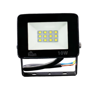 Projetor Holofote Led 10W 6,500K Preto Kian em Oferta na Shopee