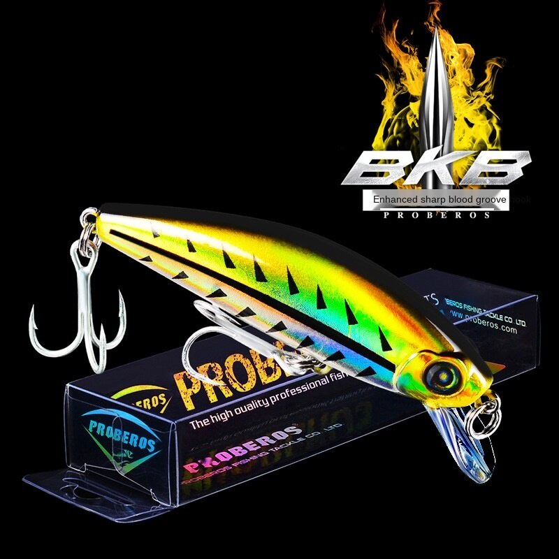 Isca Artificial De Pesca 3g/4,5cm Afundamento Lento Minneve 3D Olhos Crankbait Wobblers Tackle