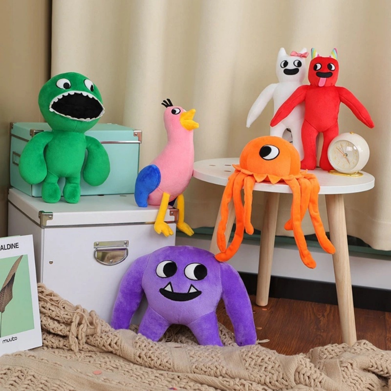 Rainbow Friends And Garden Of Banban Nabnab Plush Toy Doors Figure Cartoon  Doll Blue Monster Soft Stuffed Animal Children Gifts