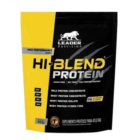 Whey Hi Blend Protein 900g Sorvete de Baunilha Sem Soja Leader Nutrition