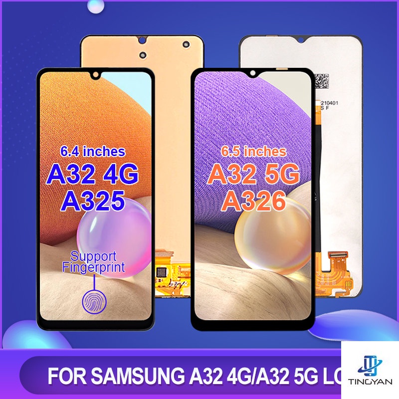 Tela 4G A325 A325F Para Samsung Galaxy A32 Lcd Com Digitalizador De Toque  A32 5G A326 A326B A326U Montagem Da