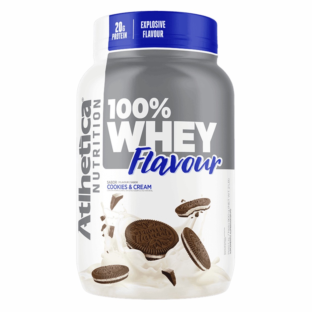100% Whey Protein Flavour Sabor Cookies & Cream 900g – Atlhetica- POTE